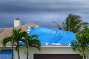 home damaged by hurricane