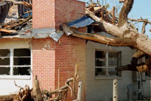 storm damage to house