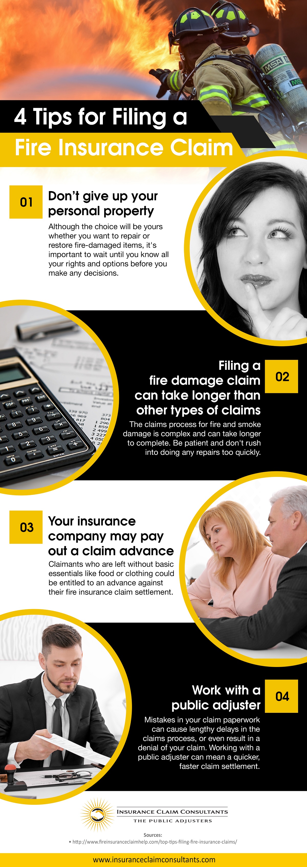 fire insurance claim infographic